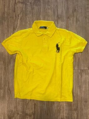 Ralph Lauren Yellow Polo Shirt with Black Label